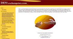 Desktop Screenshot of 1031exchangetax.com